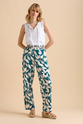 Woodland Womens Leaves Trouser - Teal