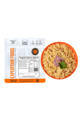 Spaghetti Carbonara Camping Food (450kcal) - Spaghetti Carbonara