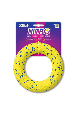Zeus Nitro Ring Dog Toy - Yellow