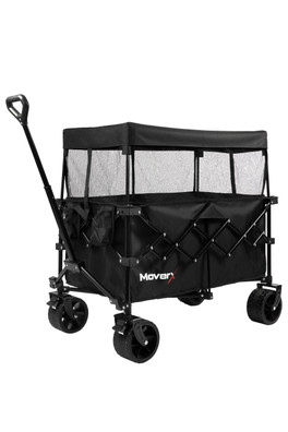 200L Canopy Trolley Camping Outdoor Wagon - Black