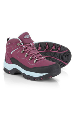 Texas Womens Waterproof Walking Boots - Raspberry/Pale Blue
