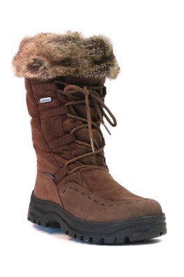 Bella Women's Winter Boots with Ice Grips - Brown
