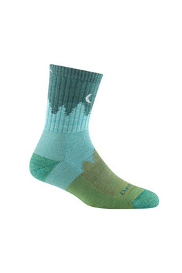Ladies Midweight Hiking Merino Wool Seamless Socks - Green