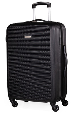 Hard Shell 4 Wheel Lightweight Hold Suitcases - Black