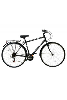 Aurai Trekker 700c Crossbar Hybrid Bicycle - Black