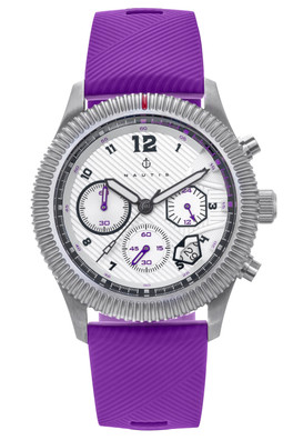 Meridian Chronograph Deep Diving Strap Watch - Purple