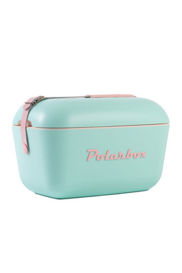 Polarbox 12L Retro Coolbox - Cyan Baby Rose Pop