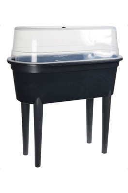 Mini Propagator Greenhouse Outdoor Herb Garden - Dark Grey / Anthracite