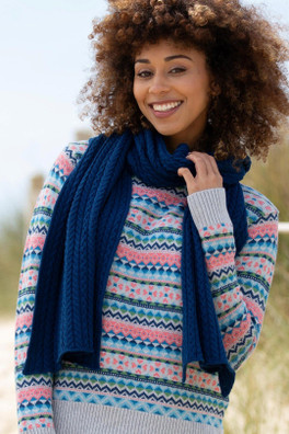 Felton Womens Scarf - Navy
