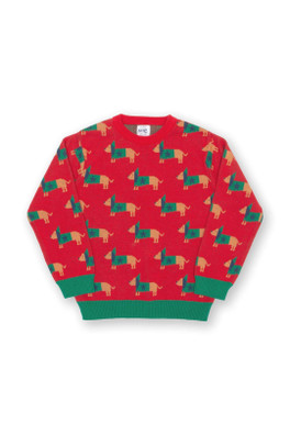 Baby/Kids 100% Organic Cotton Jacquard Jumper - Daxie Dog