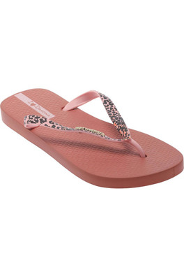 Duna Womens Animal Print Flip Flops - Blush