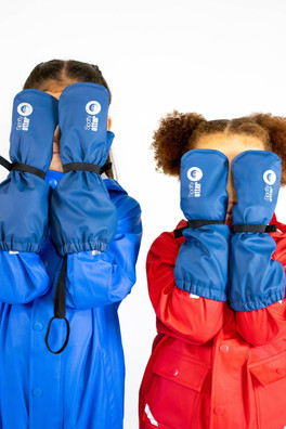 Forest Ranger Kids Pu Mitts - Navy