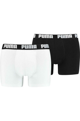 Mens Basic Boxer Shorts 2-Pack - Black/White