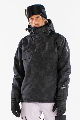 Whiteroom Mens Overhead Ski Jacket - Black Map