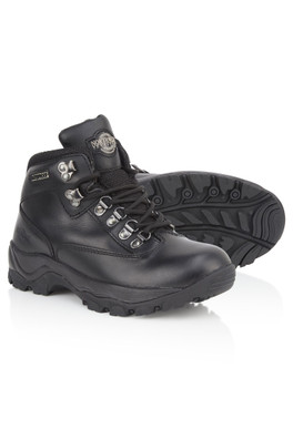 Peak Womens Leather Waterproof Walking Boots - Black