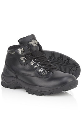 Peak Womens Leather Waterproof Walking Boots - Black