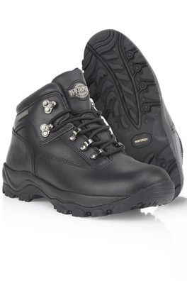Inuvik Mens Leather Waterproof Hiking Boots - Black