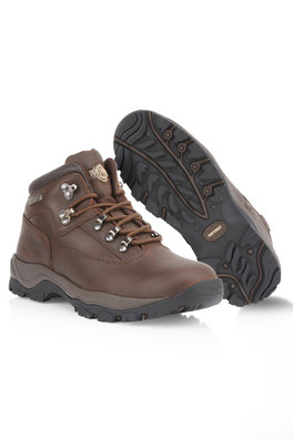 Inuvik Mens Leather Waterproof Hiking Boots - Waxy Brown