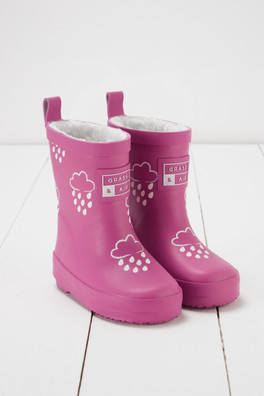 Kids Colour Changing Winter Wellies - Orchid Pink