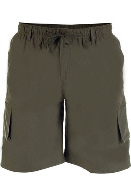 Nick-d555 Mens Shaped Leg Cargo Shorts - Khaki