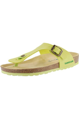 Geneve Sano Womens Sandals - Lime/Brown