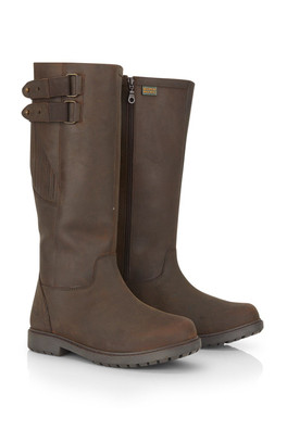 Moreton Mens Leather Waterproof Long Country Boots - Brown