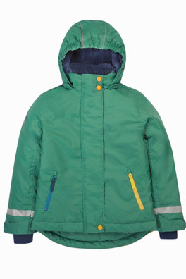Kids Waterproof Snow and Ski Scene Coat - Holly Green/Mountains