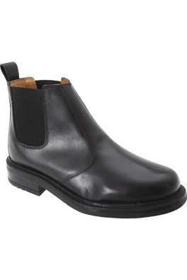 Mens Leather Chelsea Boots - Black