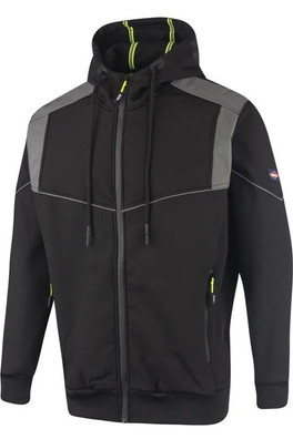 Mens Reflective Hooded Jacket - Black