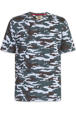 Gaston Mens Kingsize Camouflage T-Shirt - Storm