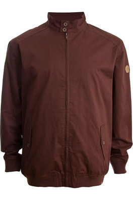 Windsor Mens Kingsize Cotton Harrington Jacket - Burgundy