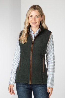 Huggate Ladies Premium Fleece Waistcoat - Marl Forest