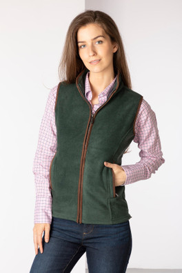 Huggate Ladies Premium Fleece Waistcoat - Dark Forest