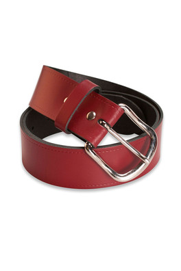 Mens Leather Belt 1.5" Width - Red