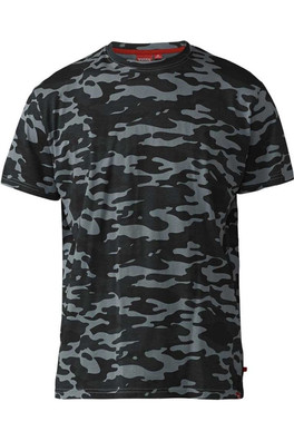 D555 Gaston Mens Camouflage T-Shirt - Storm Grey Camo