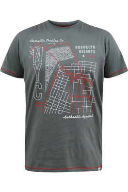 D555 Cobbler Nyc Mens Printed T-Shirt - Khaki