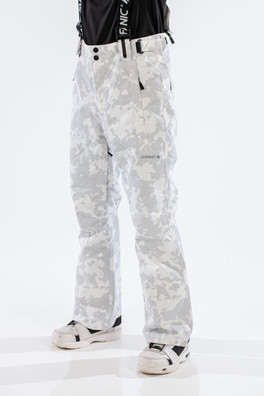 Comrade Mens Ski Pant - White Map