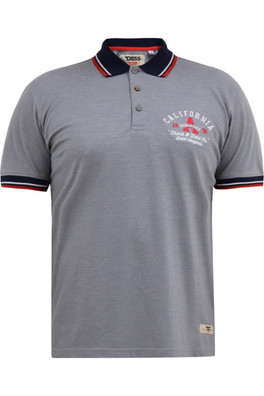 D555 Mersea Mens Embroidered Polo Shirt - Grey Marl