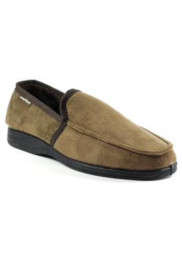 Eden Mens Soft Padded Slipper - Brown