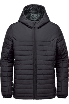 Nautilus Mens Quilted Hooded Jacket - Black