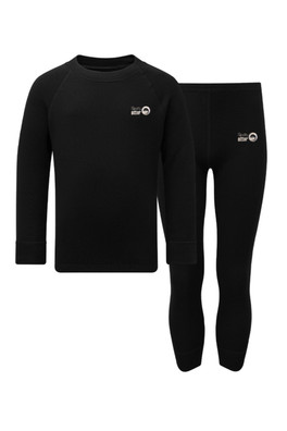 Cosy Cub Kids Baselayer Set Black - Black