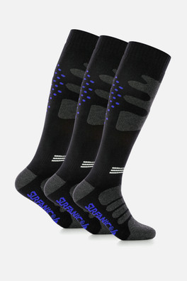 Pro Tech Plus Mens Ski Sock 3 Pack - Brilliant Blue