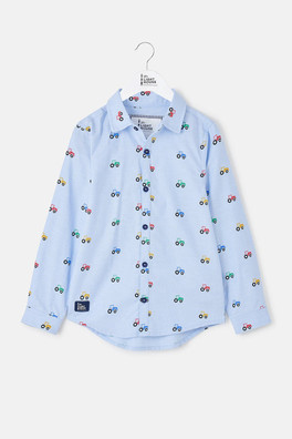 Boy's Charlie Shirt - Tractor Print