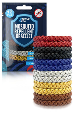 Mosquito Bands 12 Pack - Modern Assorted Colours