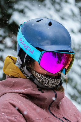 Dual Vision Polarised Magnetic Ski Goggles - Pink Toric lens