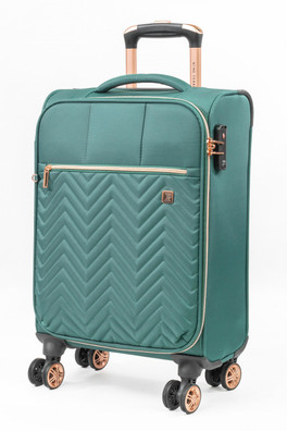 Biella Small Soft Shell Cabin Suitcase Luggage - Teal