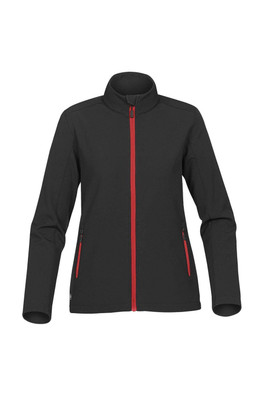 Orbiter Womens Softshell Jacket - Black/Bright Red