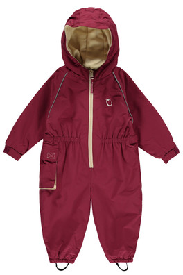 Toddler Waterproof Fleece All in One Suits - Raspberry