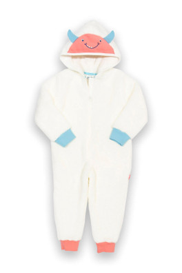 Huggle Bub Fleece Kids Onesie - Cream