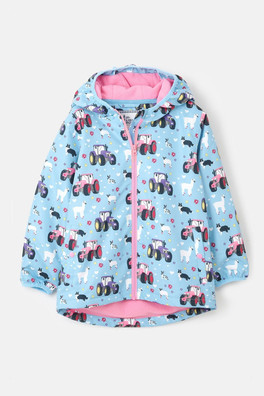 Amelia Kids Waterproof Jacket - Sky Farm Print